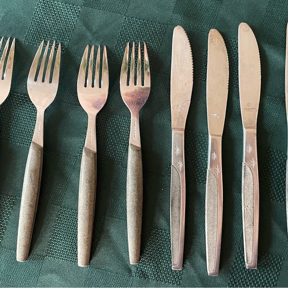 Vintage MCM Starburst 10 Piece Flatware Set from Japan - Picture 5 of 6